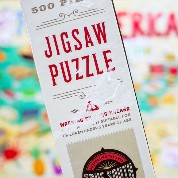 (500) piece jigsaw puzzle "Favorite Foods Across America" by True South Puzzles - Picture 4 of 6